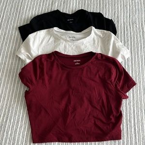 Lot of Wild Fable 2 xl, 1 xxl cropped crew neck tops